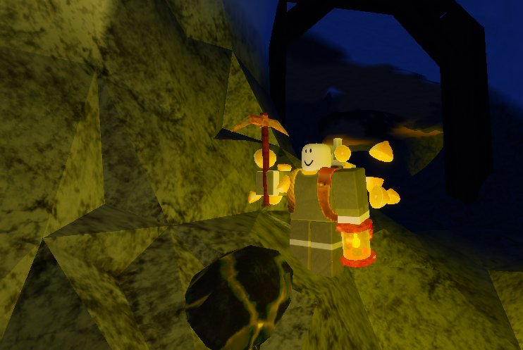 A player wearing Uranium Mine Issued Gear